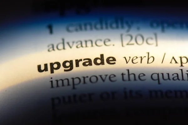 Upgrade Word Dictionary Upgrade Concept — Stock Photo, Image