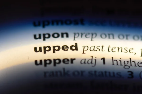 Upped Word Dictionary Upped Concept — Stock Photo, Image