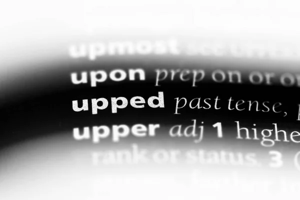 Upped Word Dictionary Upped Concept — Stock Photo, Image