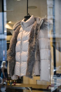 Milan, İtalya - 21 Eylül 2018: Baldinini mağaza Milano'da. Montenapoleone alan. Hafta Baldinini shopping moda.