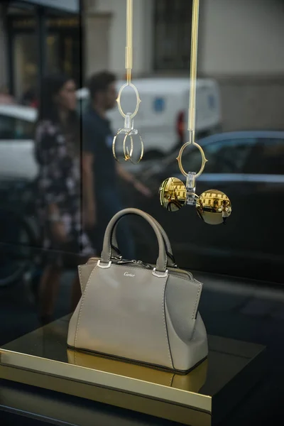 Milão Itália Setembro 2018 Cartier Store Milan Área Montenapoleone Moda — Fotografia de Stock