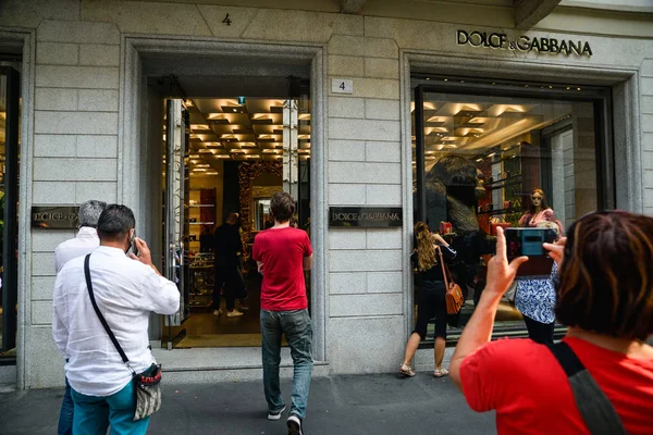 Mailand Italien September 2018 Dolce Gabbana Store Milan Montenapoleone Modewoche — Stockfoto