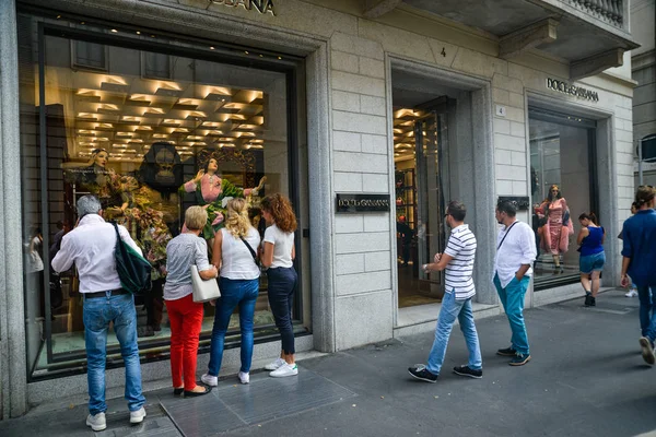 Milano Settembre 2018 Dolce Gabbana Store Milano Montenapoleone Settimana Della — Foto Stock