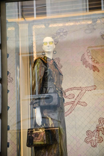 Milan Italy September 2018 Fendi Store Milan Montenapoleone Area Fashion — Stock Photo, Image