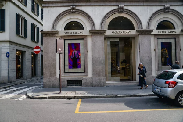 Mailand Italien September 2018 Giorgio Armani Store Milan Montenapoleone Giorgio — Stockfoto