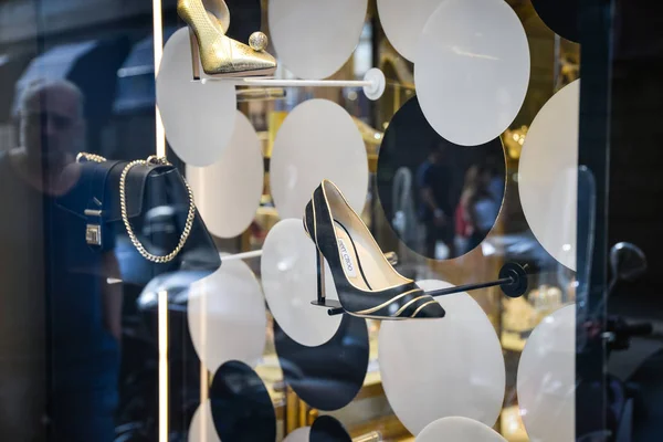 Milán Italia Septiembre 2018 Jimmy Choo Tienda Milán Zona Montenapoleone — Foto de Stock