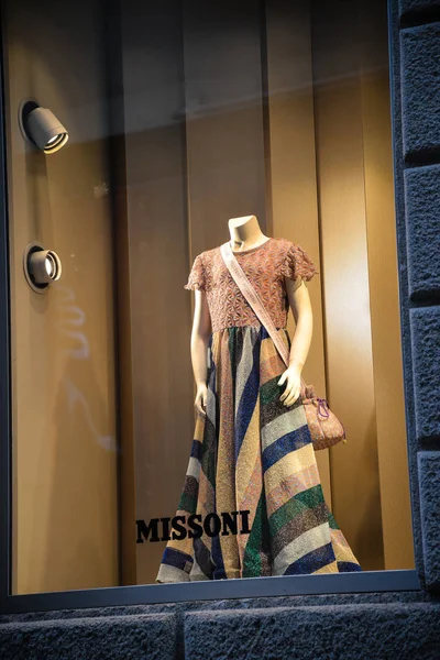意大利米兰 2018年9月21日 米索尼在米兰的商店 Montenapoleone 时装周米索尼购物 — 图库照片