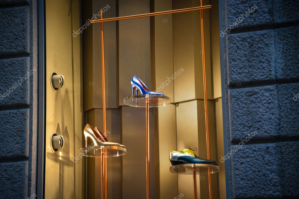 Milan, Italy - September 21, 2018: Missoni store in Milan. Montenapoleone area. Fashion week Missoni shopping.