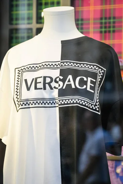 Milan Talya Eylül 2018 Versace Mağaza Milano Montenapoleone Alan Versace — Stok fotoğraf