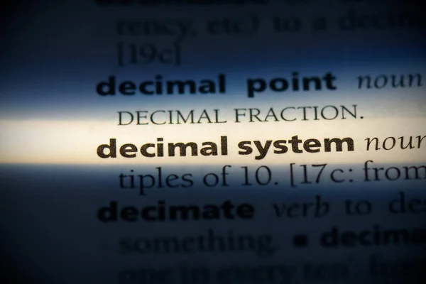 Sistema decimal — Fotografia de Stock