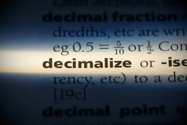 Decimalize — стоковое фото