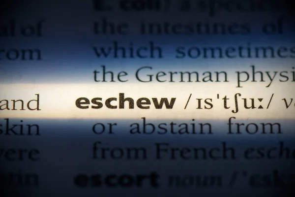 Eschew — Stock Photo, Image