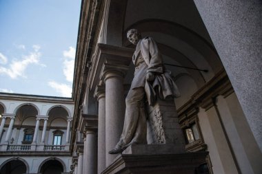 Milan, İtalya - 30 Haziran 2019: Pinacoteca di Avlusu 