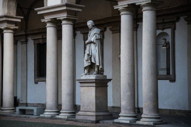 Milan, İtalya - 30 Haziran 2019: Pinacoteca di Avlusu 