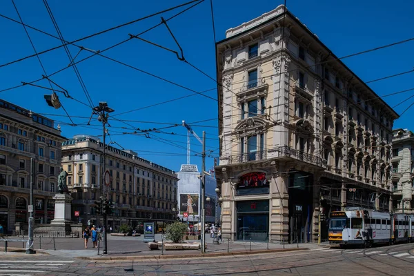 Milan, Italie - 30 juin 2019 : Vue de la Piazza Cordusio — Photo