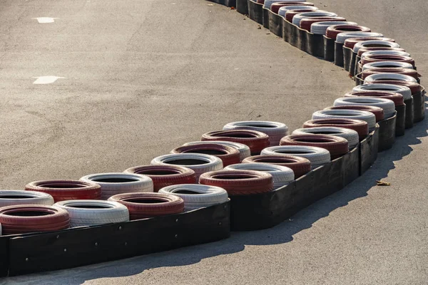 Neumáticos Para Pista Carreras Karting — Foto de Stock