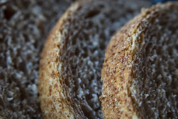 Close Van Sneetjes Volkoren Brood — Stockfoto