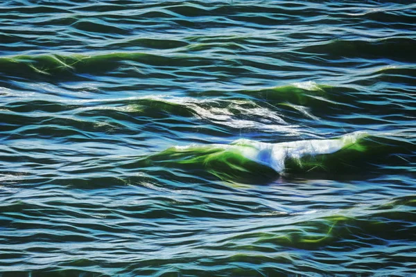 Блакитне Море Хвилі Мармуровому Морі — стокове фото