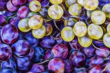 üzüm kadar kapatın ve Pazar kürsüye demet