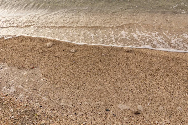 Meer Und Sand Mit Küstenwellen — Stockfoto