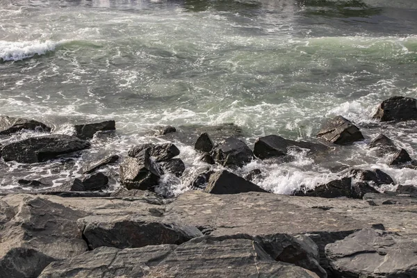 Falaises Près Mer Des Vagues Plage — Photo