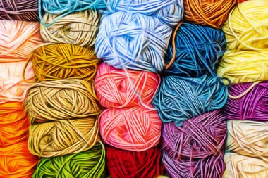 renkli top wools Tuhafiye dükkanı kapatmak
