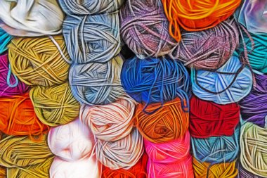 renkli top wools Tuhafiye dükkanı kapatmak