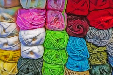 renkli top wools Tuhafiye dükkanı kapatmak