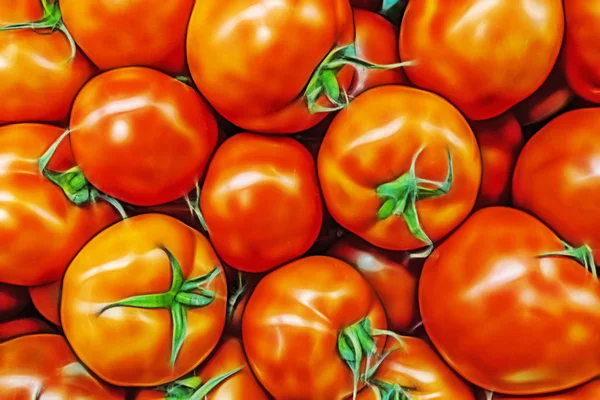 Close Tomatoes Greengrocer — Stock Photo, Image