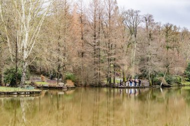 Bahcekoy, Sarıyer, Istanbul, Türkiye - Aralık 12,2018.The Atatrk Botanik Bahçesi Baheky Saryer district bir parçası Belgrad ormanlarında güneydoğusunda bulunan.