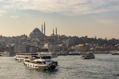 İstanbul, Türkiye-Aralık 31,12,2018. Kıtaların buluştuğu şehir. şehir manzaralı ve istanbul'dan cityscape