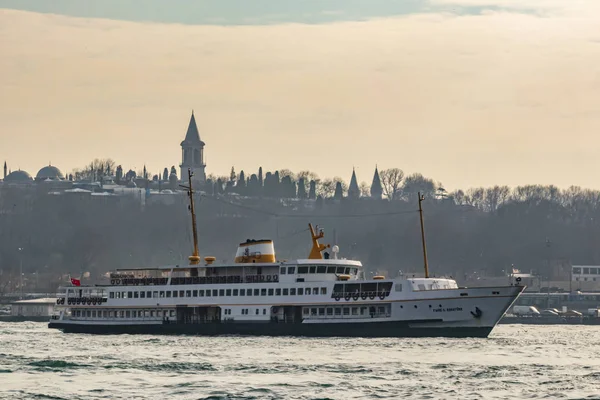 Κωνσταντινούπολη Τουρκία Δεκέμβριος 2018 Πόλη Όπου Συναντιούνται Ήπειροι Θέα Στην — Φωτογραφία Αρχείου