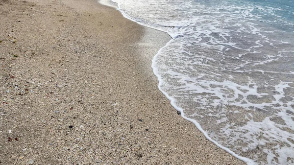 Морское Побережье Пески Прибрежными Волнами — стоковое фото