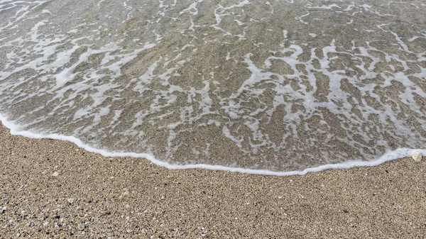 Beira Mar Areias Com Ondas Costeiras — Fotografia de Stock