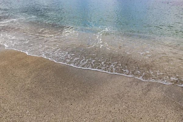 Meer Und Sand Mit Küstenwellen — Stockfoto