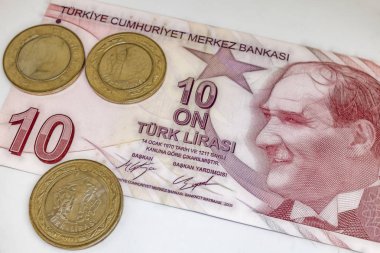 Türk paraları ile Türk banknot kapatın