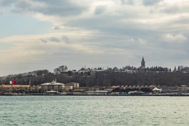 İstanbul, Türkiye-Şubat 20,2019. Cityscape şehir manzaralı ve istanbul'dan Sultani Sarayı ve eski şehir