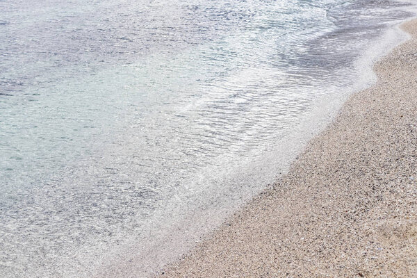 seaside and sands with coastal waves