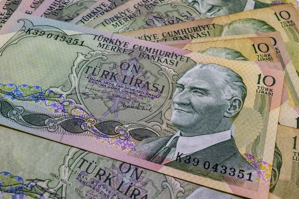 使用しない 古いトルコの紙幣を閉じる — ストック写真