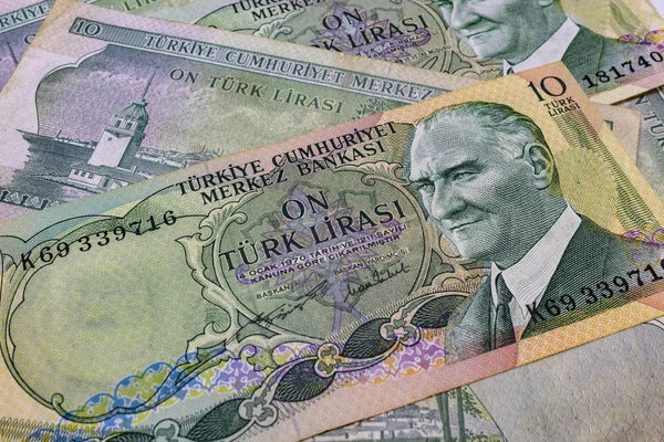 Alte Türkische Banknoten Die Nicht Gebrauch Sind Schließen — Stockfoto