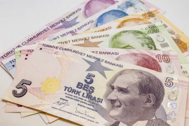 Türk Lirası banknot kadar kapatın ve circulaton içinde sikke