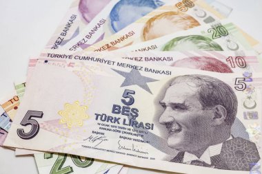 Türk Lirası banknot kadar kapatın ve circulaton içinde sikke