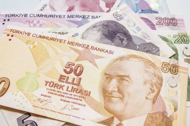 Türk Lirası banknot kadar kapatın ve circulaton içinde sikke