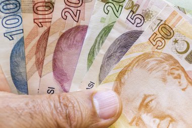 Türk Lirası banknot kadar kapatın ve circulaton içinde sikke
