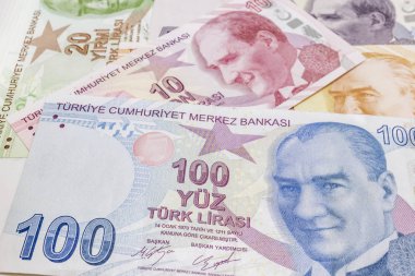 Türk Lirası banknot kadar kapatın ve circulaton içinde sikke