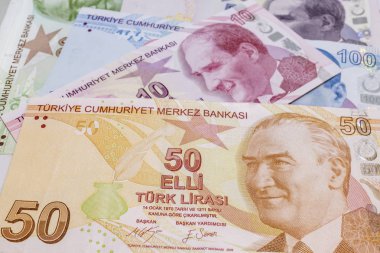 Türk Lirası banknot kadar kapatın ve circulaton içinde sikke