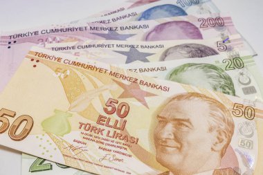 Türk Lirası banknot kadar kapatın ve circulaton içinde sikke