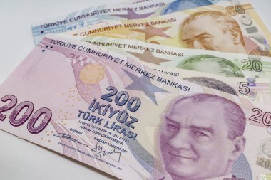 Türk Lirası banknot kadar kapatın ve circulaton içinde sikke