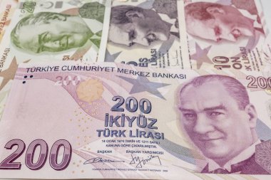 Türk Lirası banknot kadar kapatın ve circulaton içinde sikke