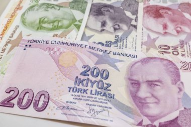 Türk Lirası banknot kadar kapatın ve circulaton içinde sikke